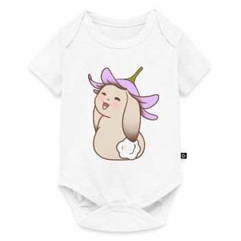 Adorable Bunny With A Flower Hat - Baby Premium short-sleeve bodysuit - white - Front