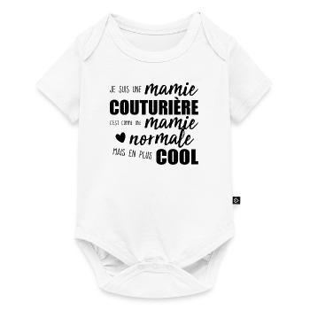 Mamie Couturière Humour Mamie Cadeau - Body à manches courtes Premium Bébé - blanc - Devant