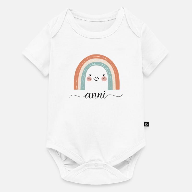 Anni! Arc-en-ciel, personnalisable - Body à manches courtes Premium Bébé - blanc