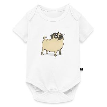 Pug funny embarrassed - Baby Premium short-sleeve bodysuit - white - Front