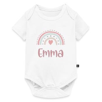 Emma Name Rainbow - Baby Premium short-sleeve bodysuit - white - Front