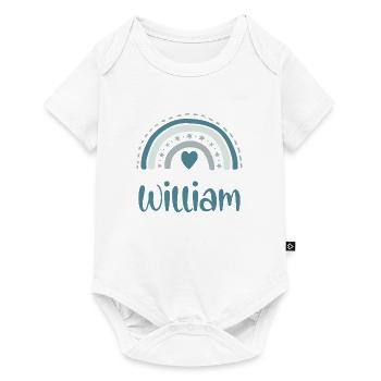 William Nom Arc-en-ciel - Body à manches courtes Premium Bébé - blanc - Devant