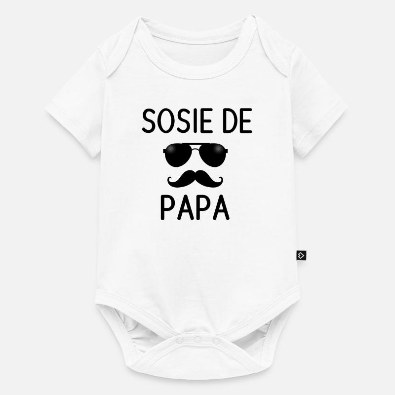 SOSIE DE PAPA - Body à manches courtes Premium Bébé - blanc