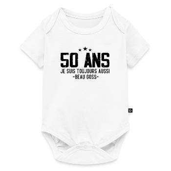 Beau goss Cadeau Anniversaire 50 ans Humour - Body à manches courtes Premium Bébé - blanc - Devant