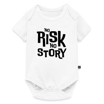 No Risk No Story – Statement T-Shirt - Baby Premium short-sleeve bodysuit - white - Front
