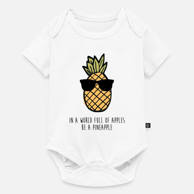 Ananas Pineapple Cool Geschenk - Baby Premium Kurzarmbody - Weiß