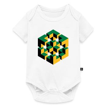 Figure impossible imagination géométrie cube Escher - Body à manches courtes Premium Bébé - blanc - Devant
