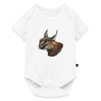 Tête de caracal, lynx du désert, grand félin - Body à manches courtes Premium Bébé - blanc - Devant