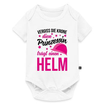 Krone prinzessin helm Geschenk Gerüstbauer Beruf - Baby Premium Kurzarmbody - Weiß - Vorne