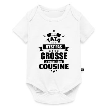 non tata n est pas grosse je vais etre cousine - Body à manches courtes Premium Bébé - blanc - Devant