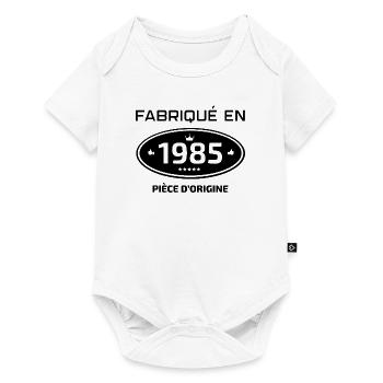 FABRIQUE EN 1985 PIECE D'ORIGINE - Body à manches courtes Premium Bébé - blanc - Devant