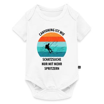 Canyoning Bergsteigen Klettern Wandern Berge - Baby Premium Kurzarmbody - Weiß - Vorne