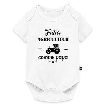 Futur agriculteur comme papa,cadeau de naissance - Body à manches courtes Premium Bébé - blanc - Devant