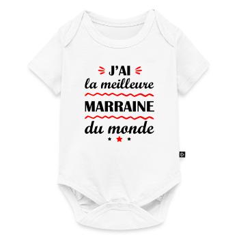 J ai la meilleure marraine du monde, naissance - Body à manches courtes Premium Bébé - blanc - Devant