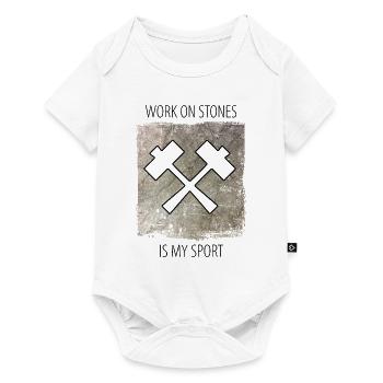 Stonemason Stone Sculptor Saying - Baby Premium short-sleeve bodysuit - white - Front