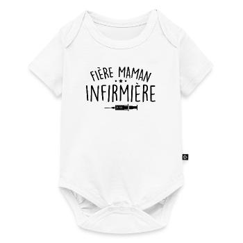 Fière Maman D’une Infirmière - Cadeau Infirmière - Body à manches courtes Premium Bébé - blanc - Devant