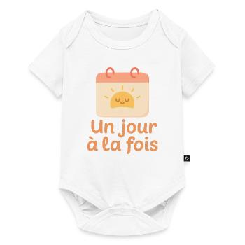 Un jour à la fois Illustration calendrier - Body à manches courtes Premium Bébé - blanc - Devant