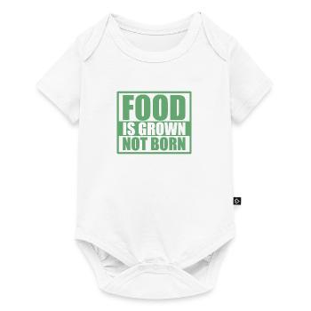 Vegan saying Vegan food - Baby Premium short-sleeve bodysuit - white - Front