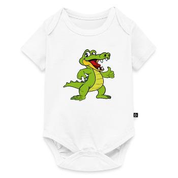 Funny Cute Cool Alligator Crocodile - Baby Premium short-sleeve bodysuit - white - Front