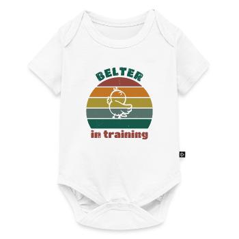 Belter in training - retro dark distressed - Baby Premium short-sleeve bodysuit - white - Front
