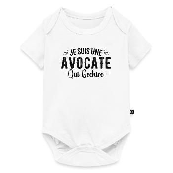 Je Suis Une Avocate Qui Déchire - Body à manches courtes Premium Bébé - blanc - Devant