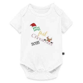 My first Christmas 2025! - Baby Premium Kurzarmbody - Weiß - Vorne
