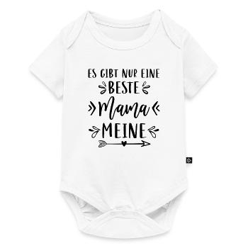 Mama Muttertag Beste Mama Geschenk - Baby Premium Kurzarmbody - Weiß - Vorne