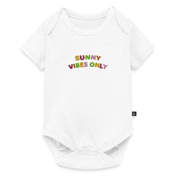 Sunny Vibes lettering embroidered - Baby Premium short-sleeve bodysuit - white - Front