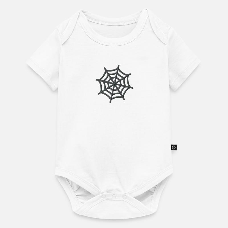 Embroidered spider web - Baby Premium short-sleeve bodysuit - white