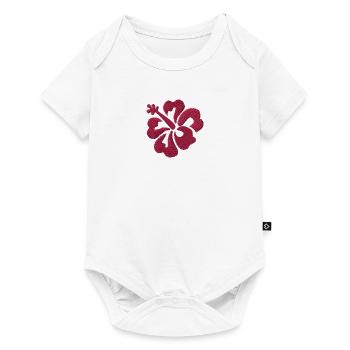 Flower embroidered - Baby Premium short-sleeve bodysuit - white - Front