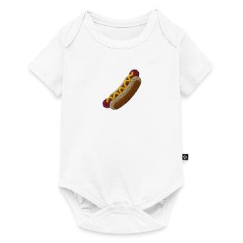 Hot Dog Embroidered - Baby Premium short-sleeve bodysuit - white - Front