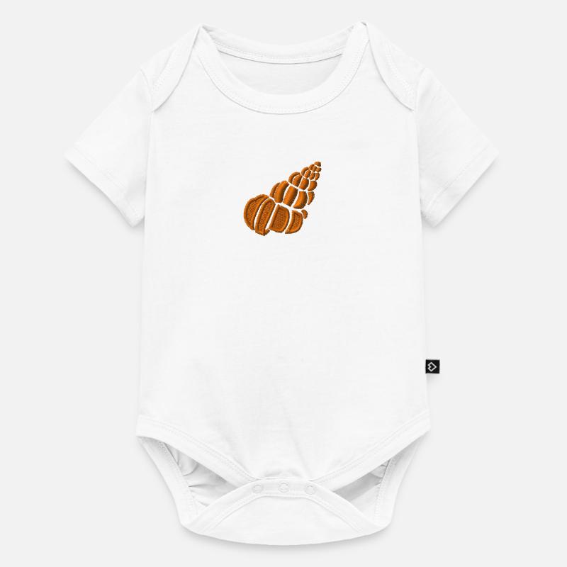 Shell embroidered - Baby Premium short-sleeve bodysuit - white