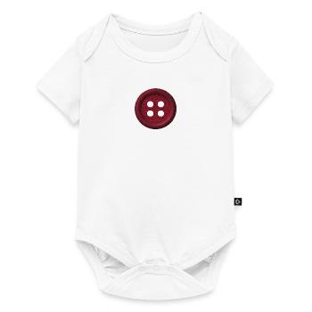 Bouton brodé - Body à manches courtes Premium Bébé - blanc - Devant