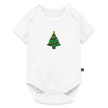 Sapin de Noël brodé - Body à manches courtes Premium Bébé - blanc - Devant