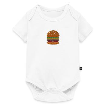 Burger embroidered - Baby Premium short-sleeve bodysuit - white - Front