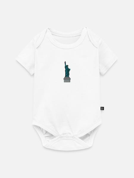 New York - Baby Premium Kurzarmbody - Weiß