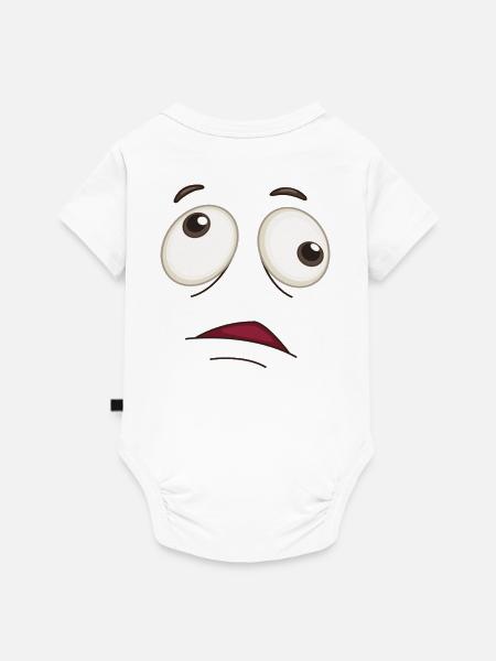 Cartoon Gesicht Comic Cartoon Humor Lächeln - Baby Premium Kurzarmbody - Weiß