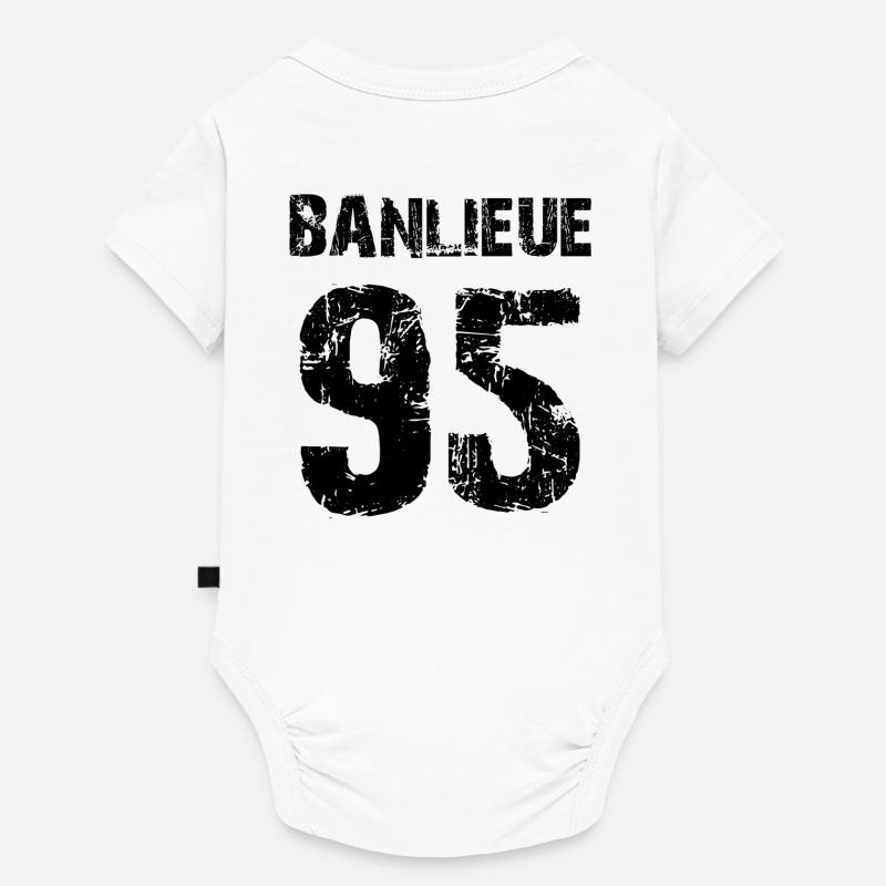 banlieue 95 - Body à manches courtes Premium Bébé - blanc