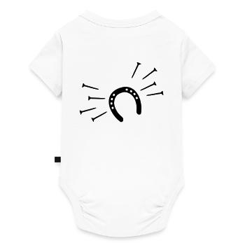 footprints horse - Baby Premium short-sleeve bodysuit - white - Back