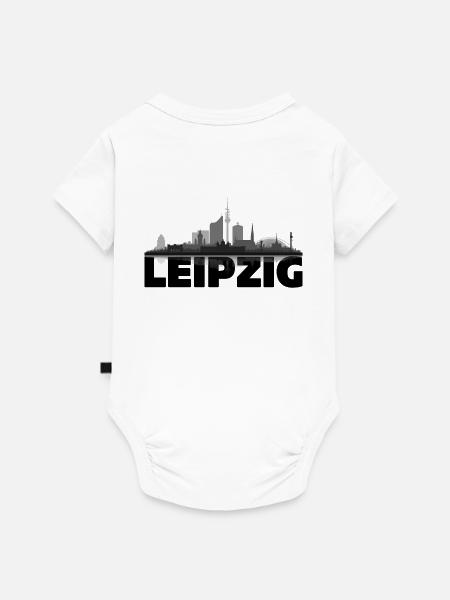 Leipzig 02 - Baby Premium Kurzarmbody - Weiß