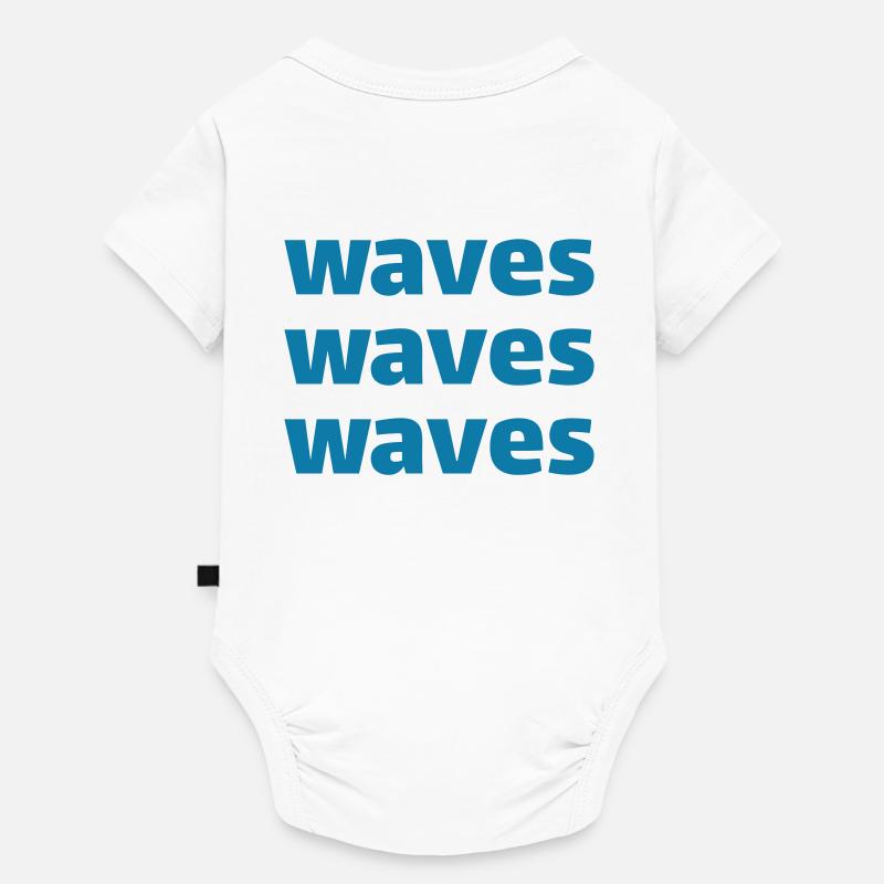 waves, waves, waves, waves - Baby Premium short-sleeve bodysuit - white