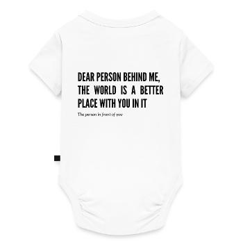 Dear person behind me(Quote) - Baby Premium short-sleeve bodysuit - white - Back
