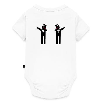 dab équipe marié avec lunettes,motifs mariage - Body à manches courtes Premium Bébé - blanc - Dos