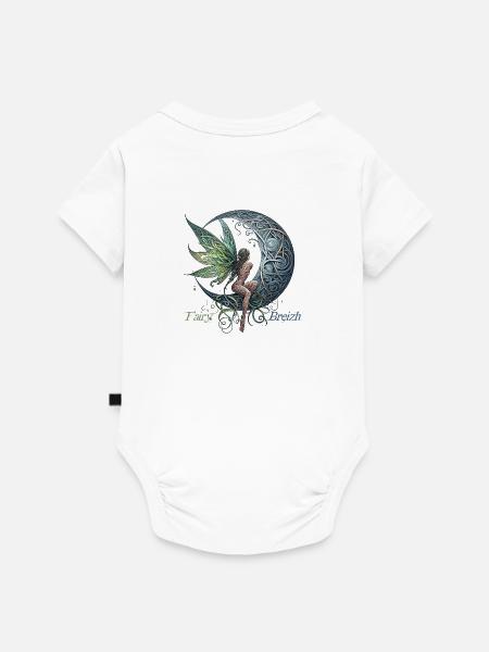 Die nostalgische Fee von FairyBreizh - Baby Premium Kurzarmbody - Weiß