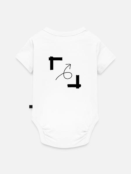 Kantenpfeil - Baby Premium Kurzarmbody - Weiß