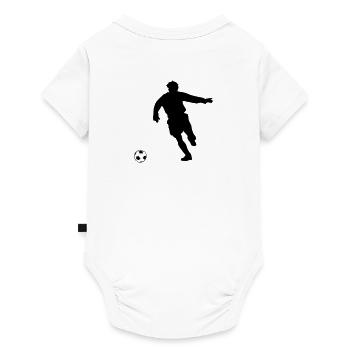 footballeur silhouette, couleur au choix - Body à manches courtes Premium Bébé - blanc - Dos