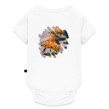 Goldene Biene - Baby Premium Kurzarmbody - Weiß - Hinten