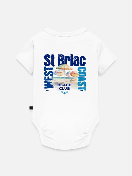 St. Briac Beach Club - Baby Premium Kurzarmbody - Weiß