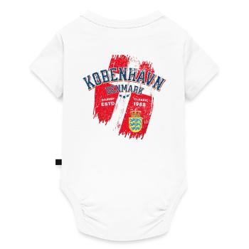 Kobenhavn Denmark Danish classic - Baby Premium short-sleeve bodysuit - white - Back