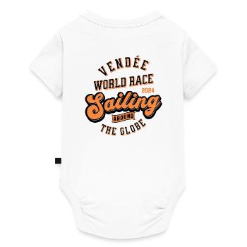 Vendee world sailing race around the globe - Body à manches courtes Premium Bébé - blanc - Dos